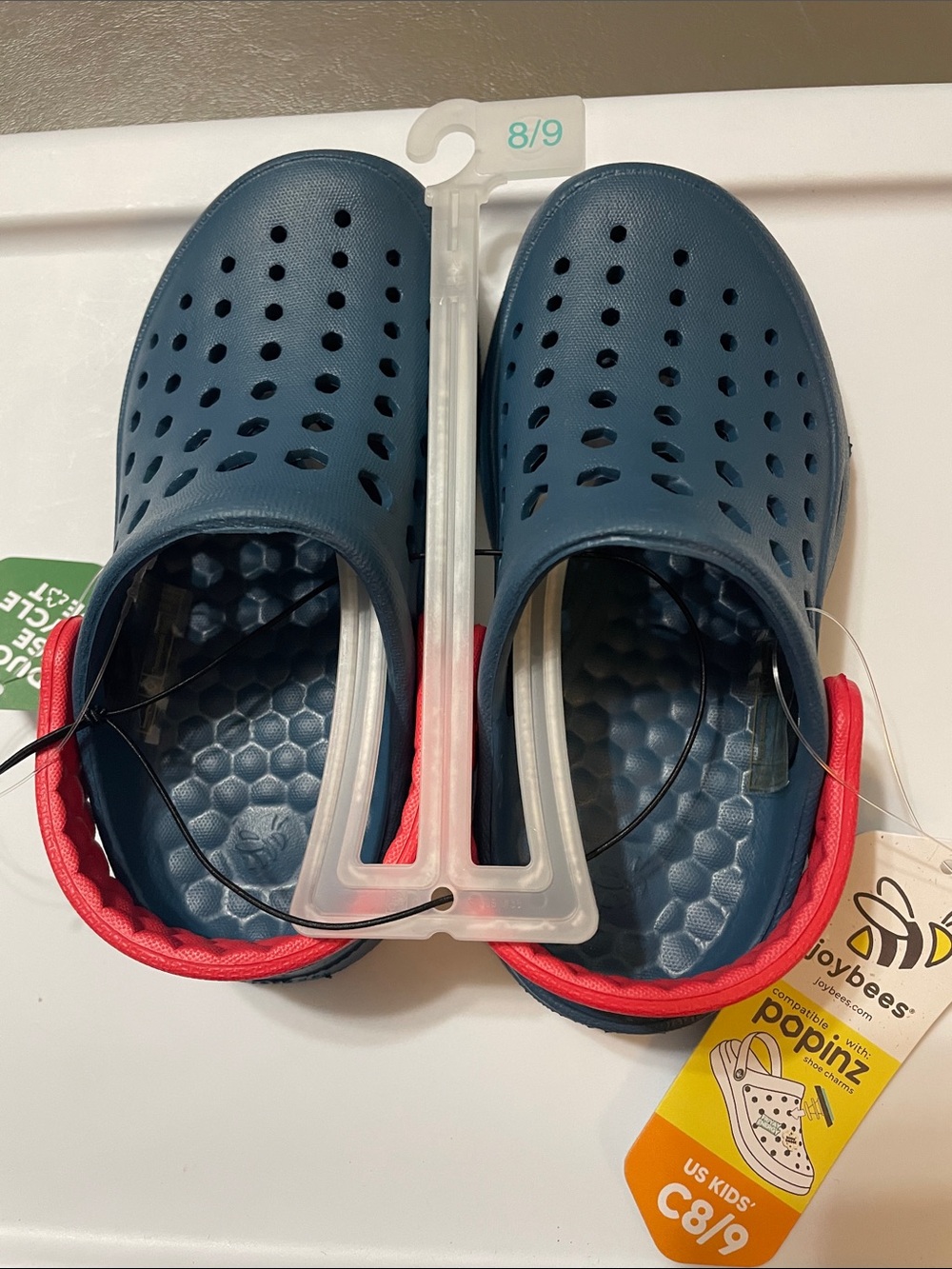 JoyBees kids clog navy & red NWT Sz. 8/9